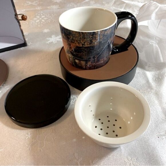 Terry Redlin Tea Cup 3.5” Morning Sunrise New in Box  Lang Ceramic Gorgeous - Picture 5 of 12